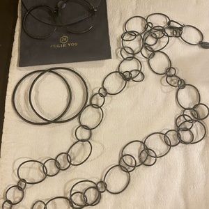 Julie Vos necklace, earrings, and 2 bangles.
